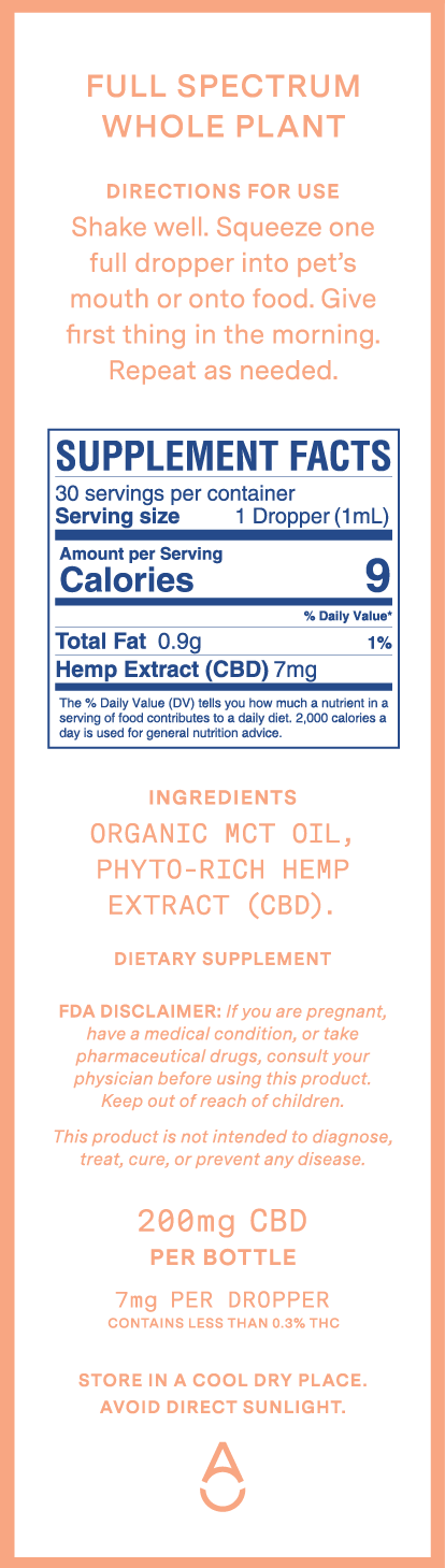 200 MG CBD Tincture (Pets)